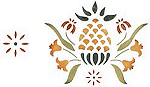 stencil a172l , Historical Pineapple Large 