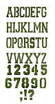 stencil a3062 , Varsity Alphabet  