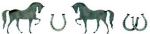 stencil a341m , Horses and Lucky Horseshoes  