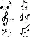 stencil a4245 , Musical Notes 