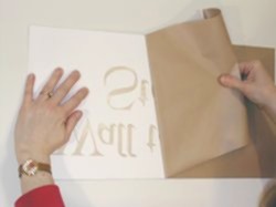 remove the backing from the stencil