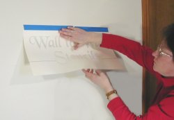 smooth stencil back on wall