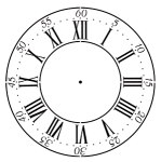 stencil dsw005d , 36 Inch Roman Clock 