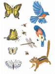 stencil sd411 , Butterflies, Bees, Bluebird, Chipmunk 